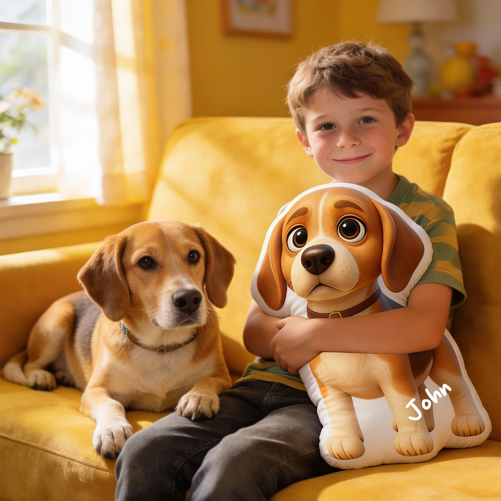 Almohada Personalizada Con Retrato De Mascota, Nombre Personalizado, Cojín De Dibujos Animados Para Mascota, Decoración Del Hogar, Regalos Para Amantes De Las Mascotas - mymoonlampes