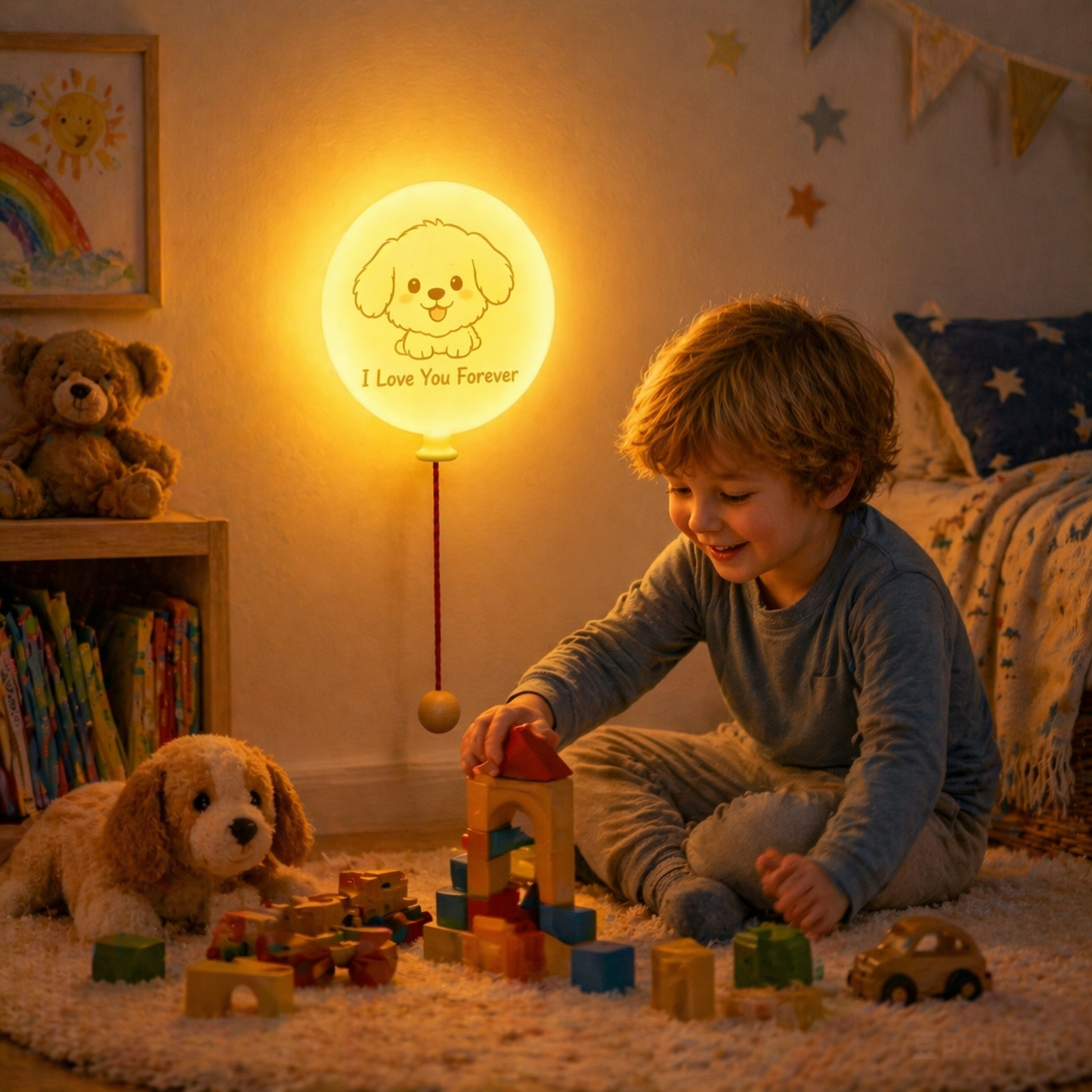 Lámpara De Noche Con Forma De Globo Personalizada: Lámpara Led Con Nombre Personalizado, Luz Suave, Recargable, Ideal Para Niños Y Como Regalo Divertido Para El Día De La Madre. - mymoonlampes