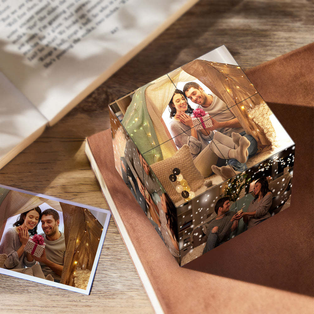 Cubo De Rubik Personalizado Con Foto Infinita, Decoración Para El Hogar, Regalos De Aniversario - mymoonlampes
