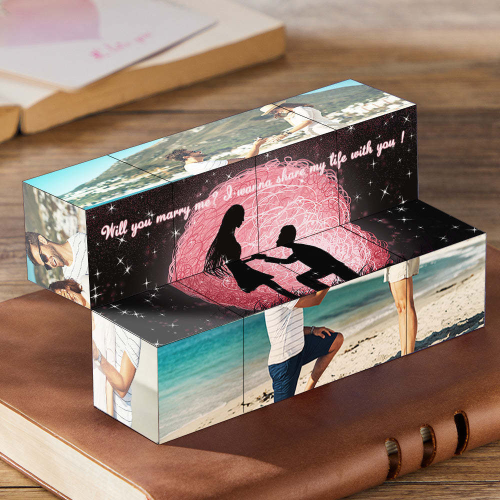 Cubo De Rubik Personalizado Con Foto Infinita, Decoración Para El Hogar, Regalos De Aniversario - mymoonlampes