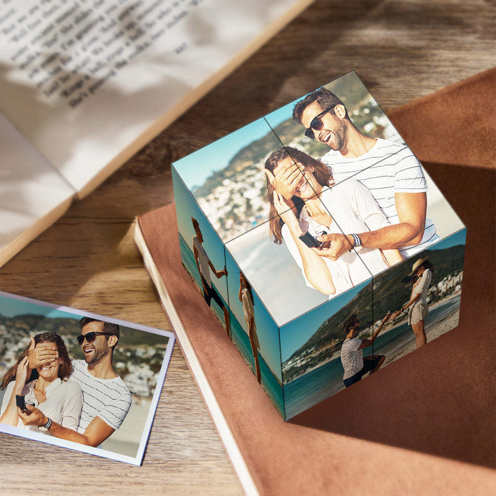 Cubo De Rubik Personalizado Con Foto Infinita, Decoración Para El Hogar, Regalos De Aniversario - mymoonlampes