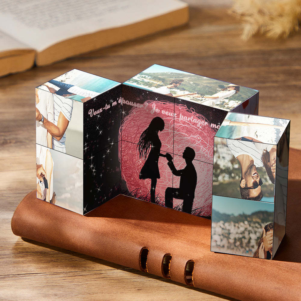 Cubo De Rubik Personalizado Con Foto Infinita, Decoración Para El Hogar, Regalos De Aniversario - mymoonlampes