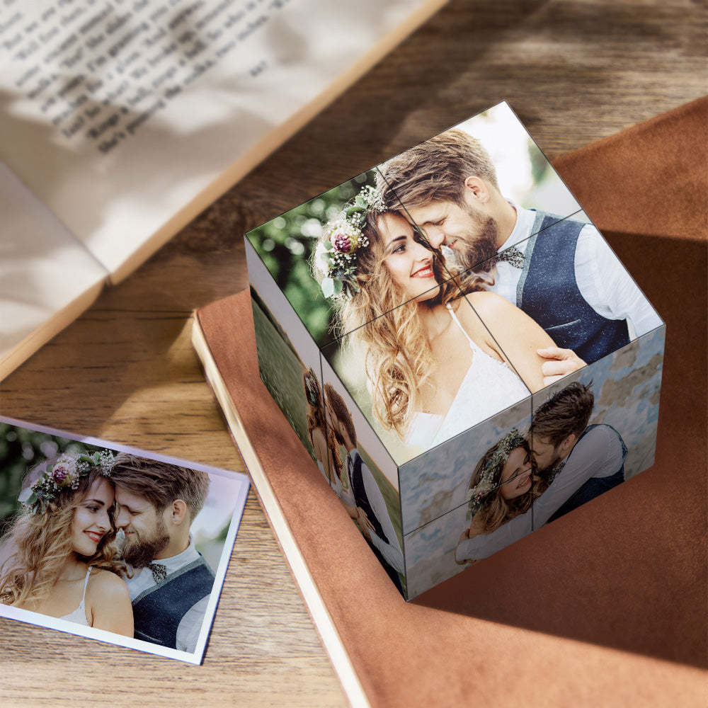 Cubo De Rubik Personalizado Con Foto Infinita, Decoración Para El Hogar, Regalos De Aniversario - mymoonlampes