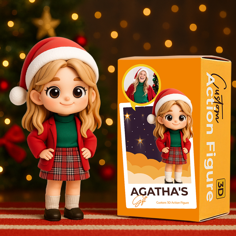 Regalo De Navidad: Figura De Llavero 3d Personalizada A Partir De Tu Foto, Idea De Regalo De Mini Muñeca Personalizada - mymoonlampes