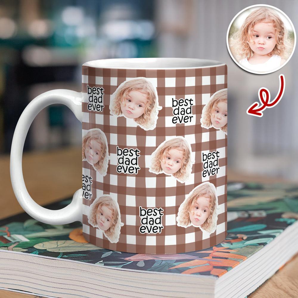 Taza Personalizada Con Estampado De La Cara De Un Bebé: El Mejor Papá Y La Mejor Mamá Del Mundo. Regalo Personalizado Para Padres. - mymoonlampes