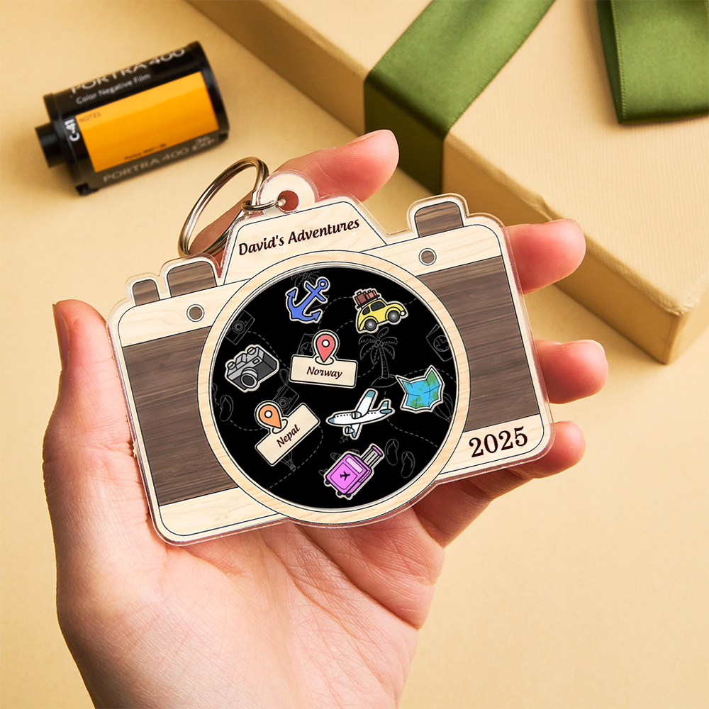 Llavero De Aventura De Viaje Personalizado Llavero De Destino De Viaje Personalizado - mymoonlampes