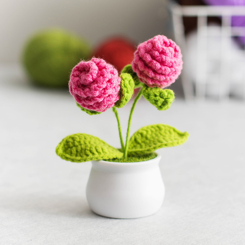 Mini Maceta De Piña Tejida A Crochet, Dulce Regalo Hecho A Mano Para Ella - mymoonlampes