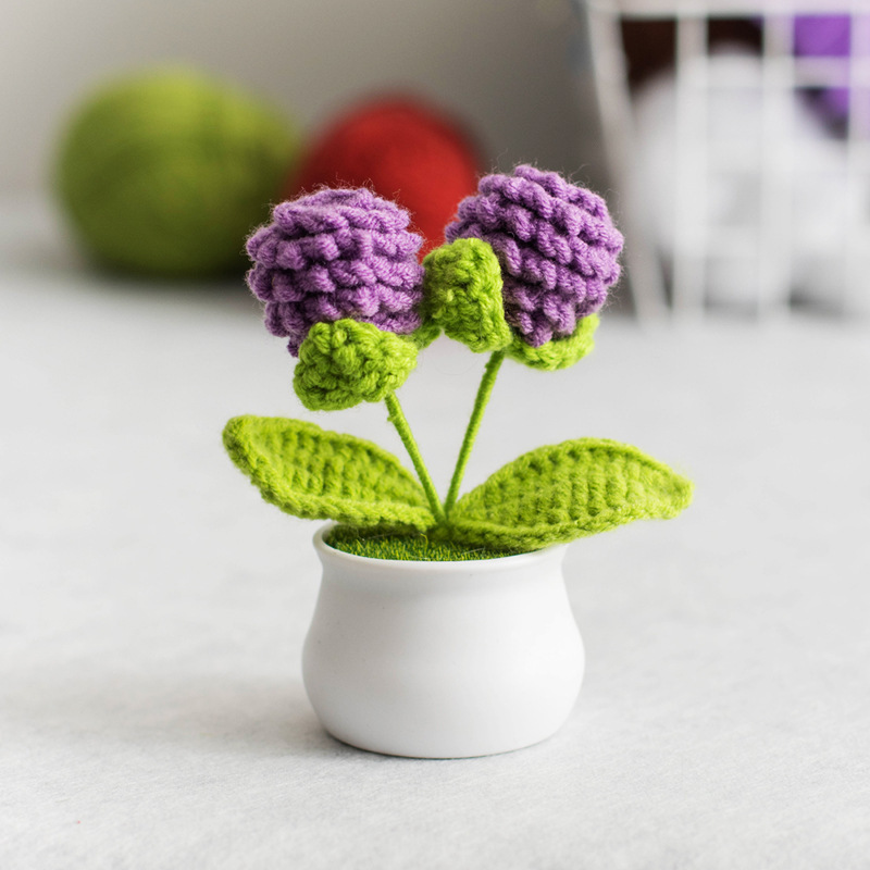 Mini Maceta De Piña Tejida A Crochet, Dulce Regalo Hecho A Mano Para Ella - mymoonlampes