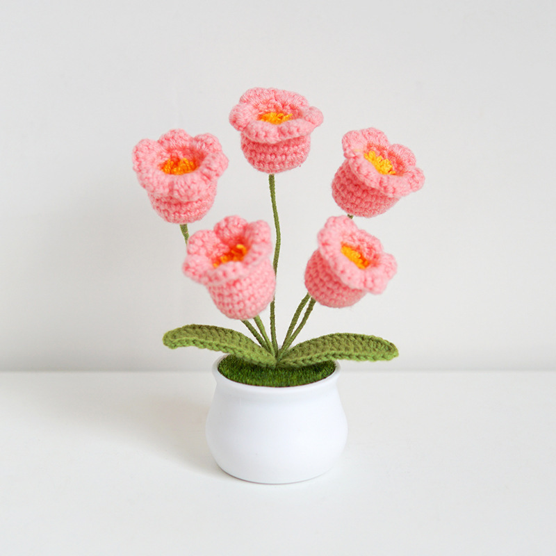 Adorno De Maceta De Lirio De Los Valles Tejido, Regalo Perfecto Para Los Amantes De Las Plantas - mymoonlampes