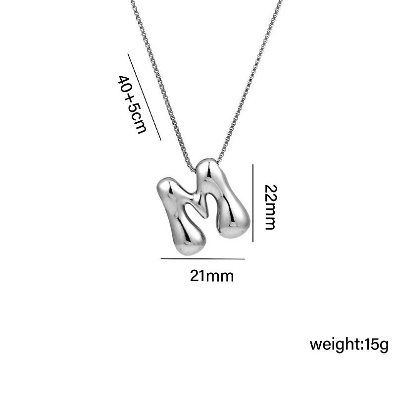 Collar Con Inicial De Burbuja, Regalo De San Valentín, Regalo De Navidad Para Ella - mymoonlampes