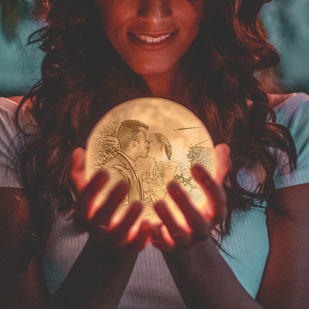 Lámpara de Moonlight Lámpara Luna Personalizada de Foto