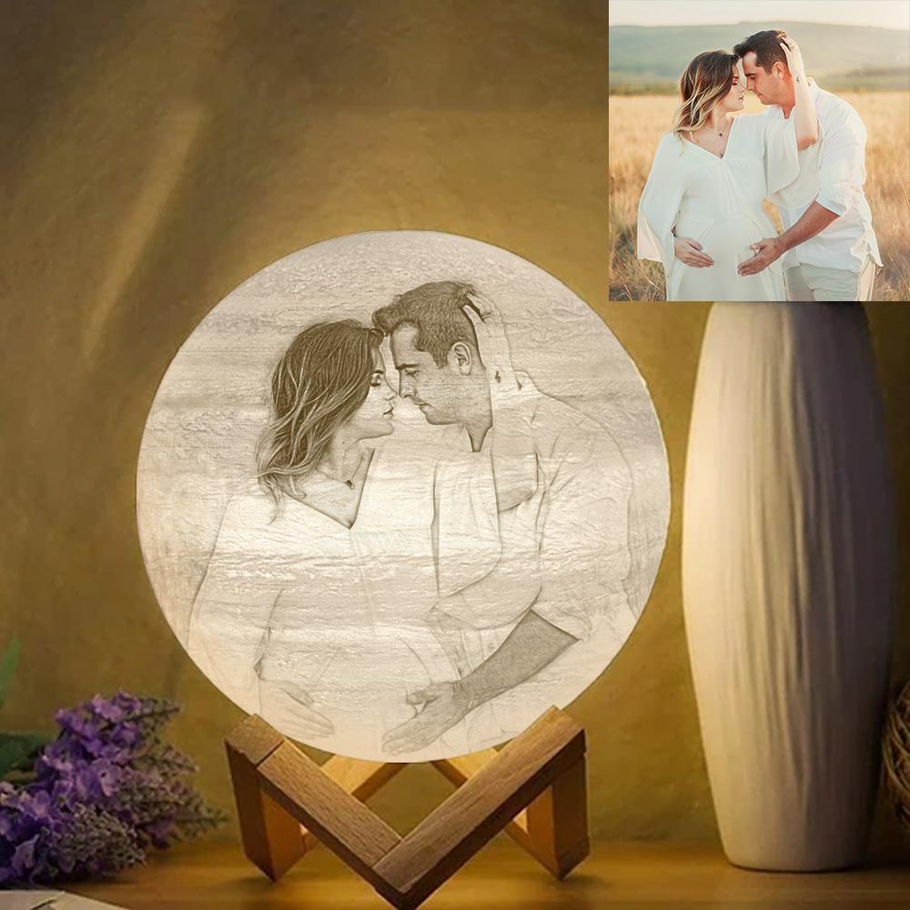 Lámpara Júpiter Personalizada Con Impresión 3d 'amor Dulce' - Toca Tres Colores (10-20 Cm) - mymoonlampes