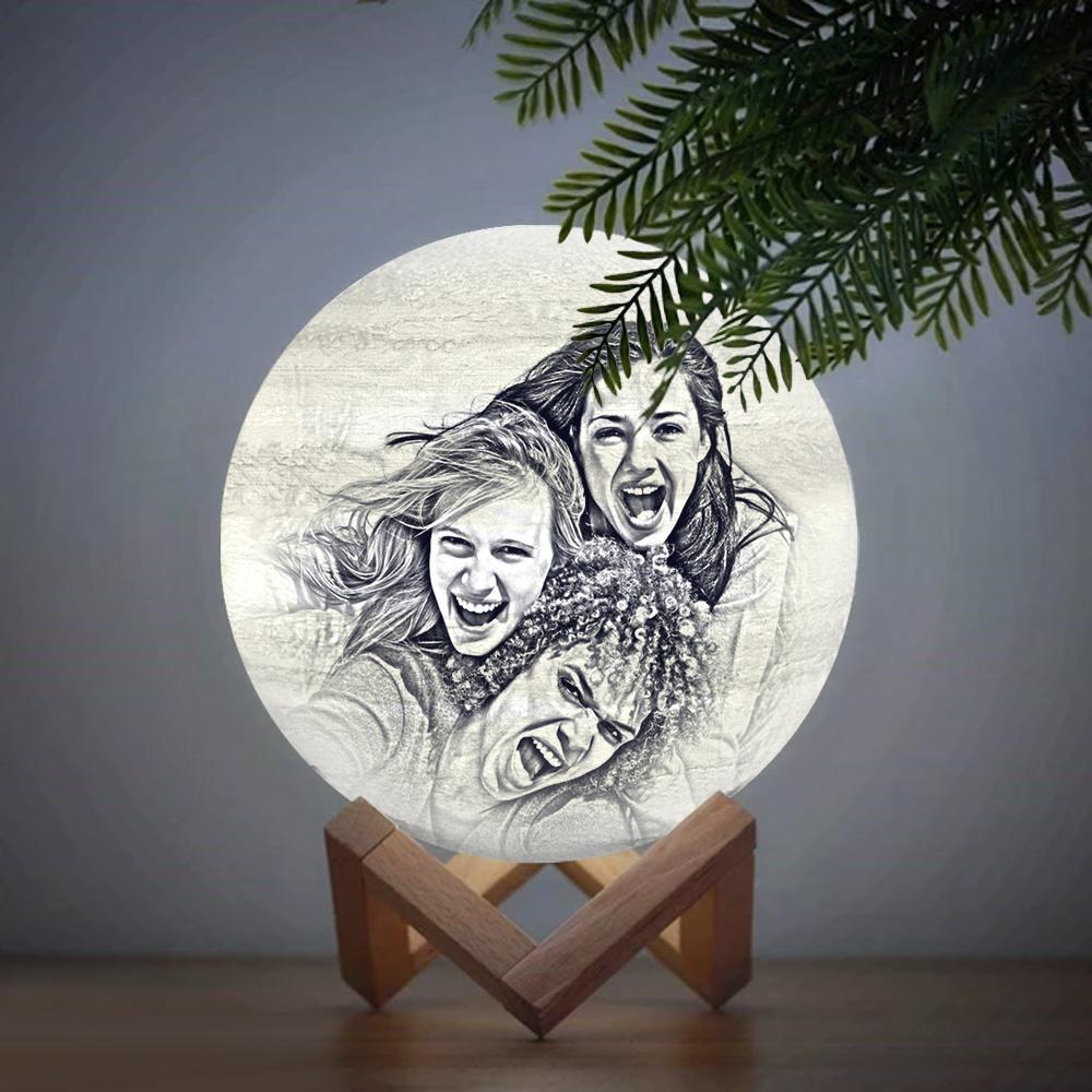 Lámpara Júpiter Personalizada Con Impresión 3d 'amigo Encantador' - Toca Tres Colores (10-20 Cm) - mymoonlampes