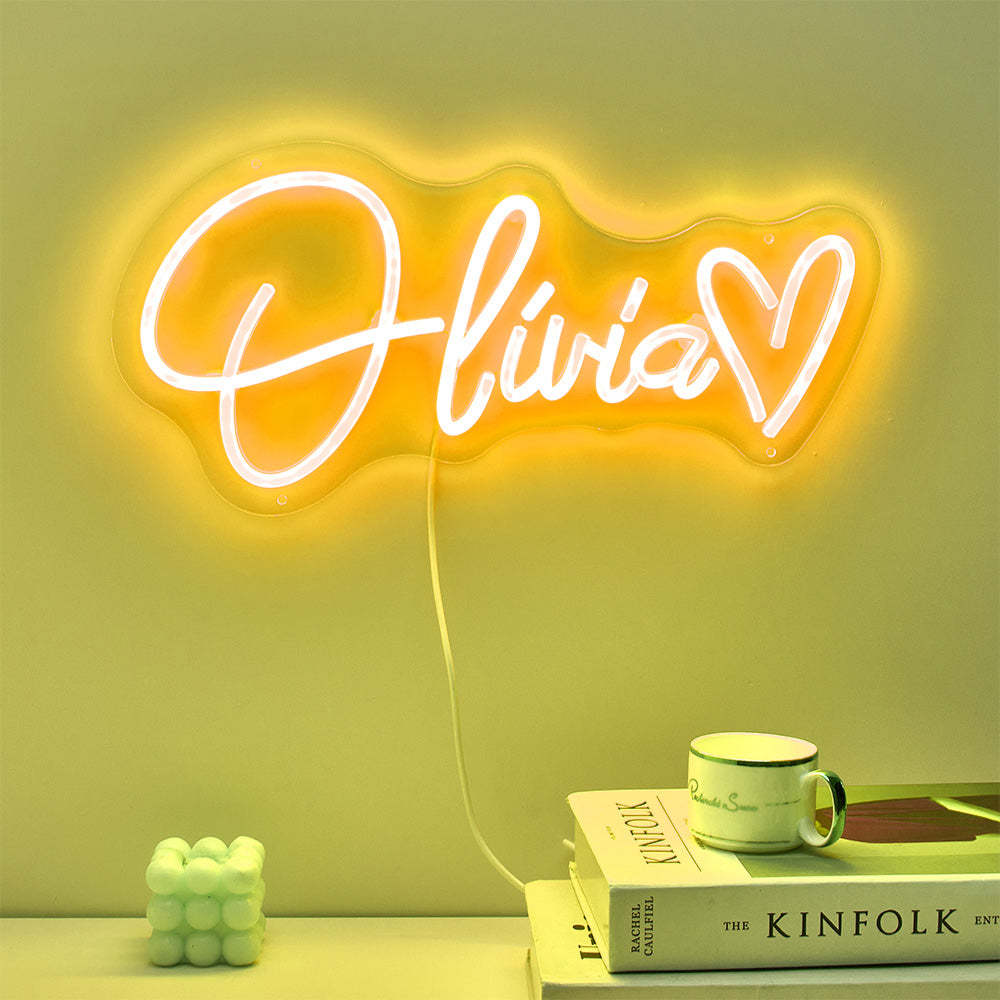Lámpara De Neón Personalizada, Letrero De Neón Con Nombre Personalizado, Lámpara Ajustable, Decoración Creativa Para Dormitorio - mymoonlampes
