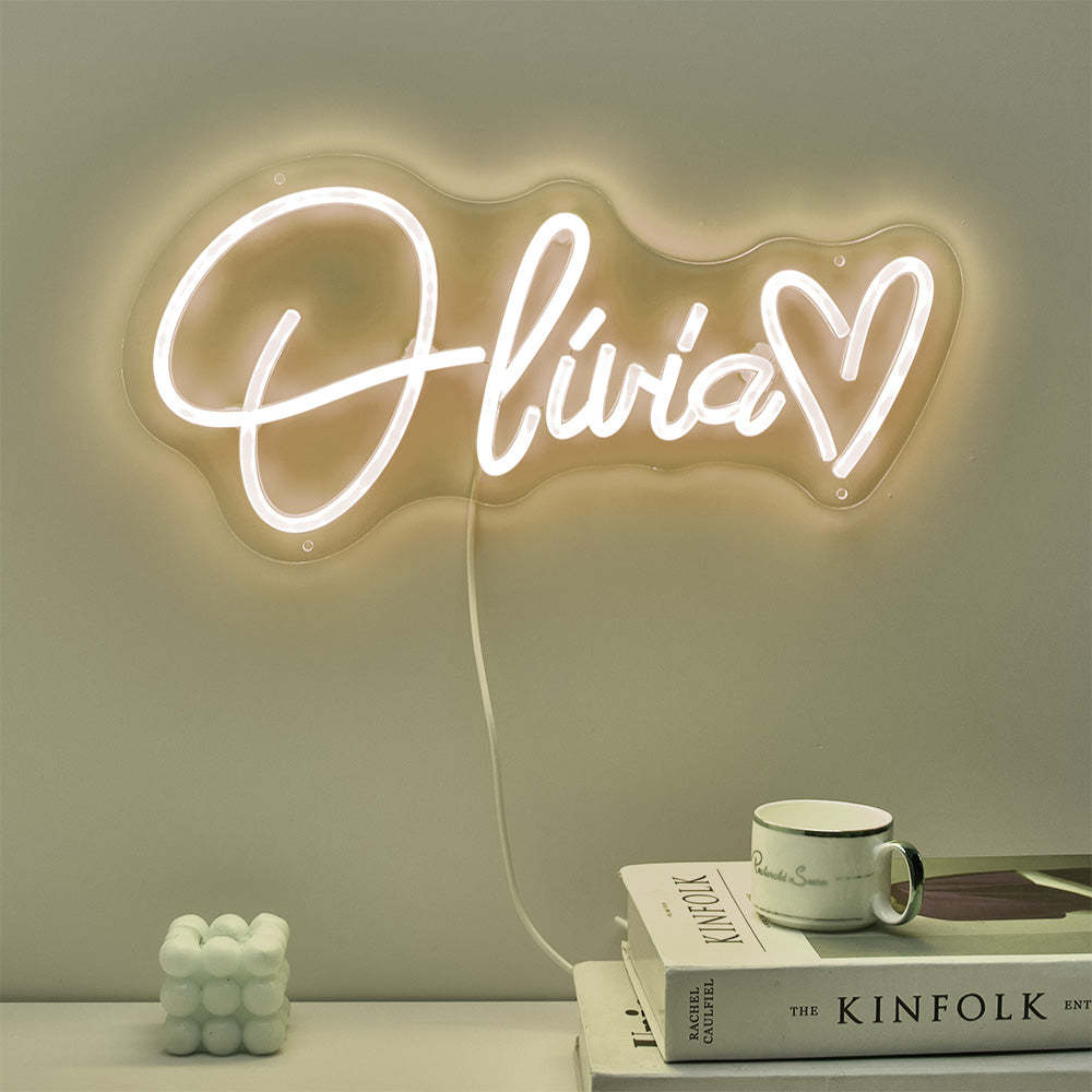 Lámpara De Neón Personalizada, Letrero De Neón Con Nombre Personalizado, Lámpara Ajustable, Decoración Creativa Para Dormitorio - mymoonlampes