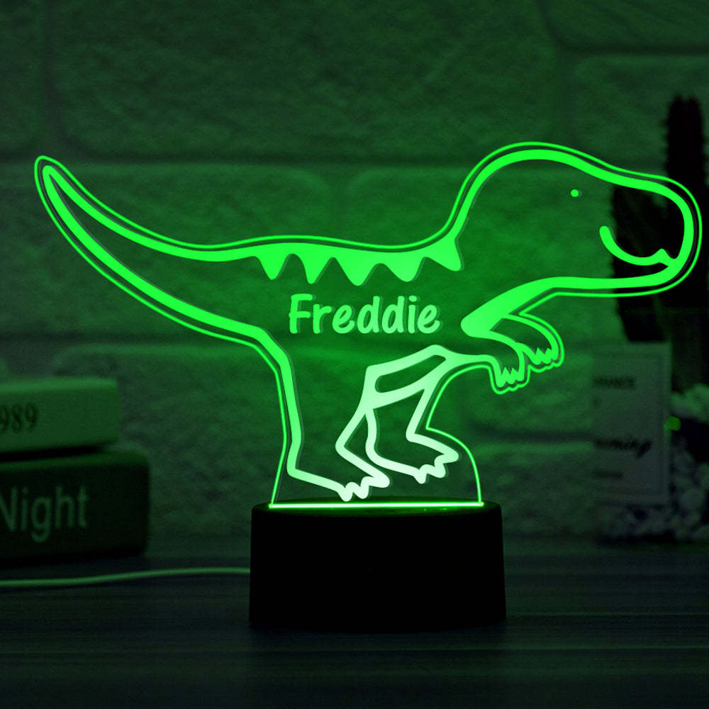 Luz De Cambio De Color De Dinosaurio Personalizada Luz De Noche De Dormitorio Led Iluminación Ambiental Para Niños Y Niñas - milamparaluna