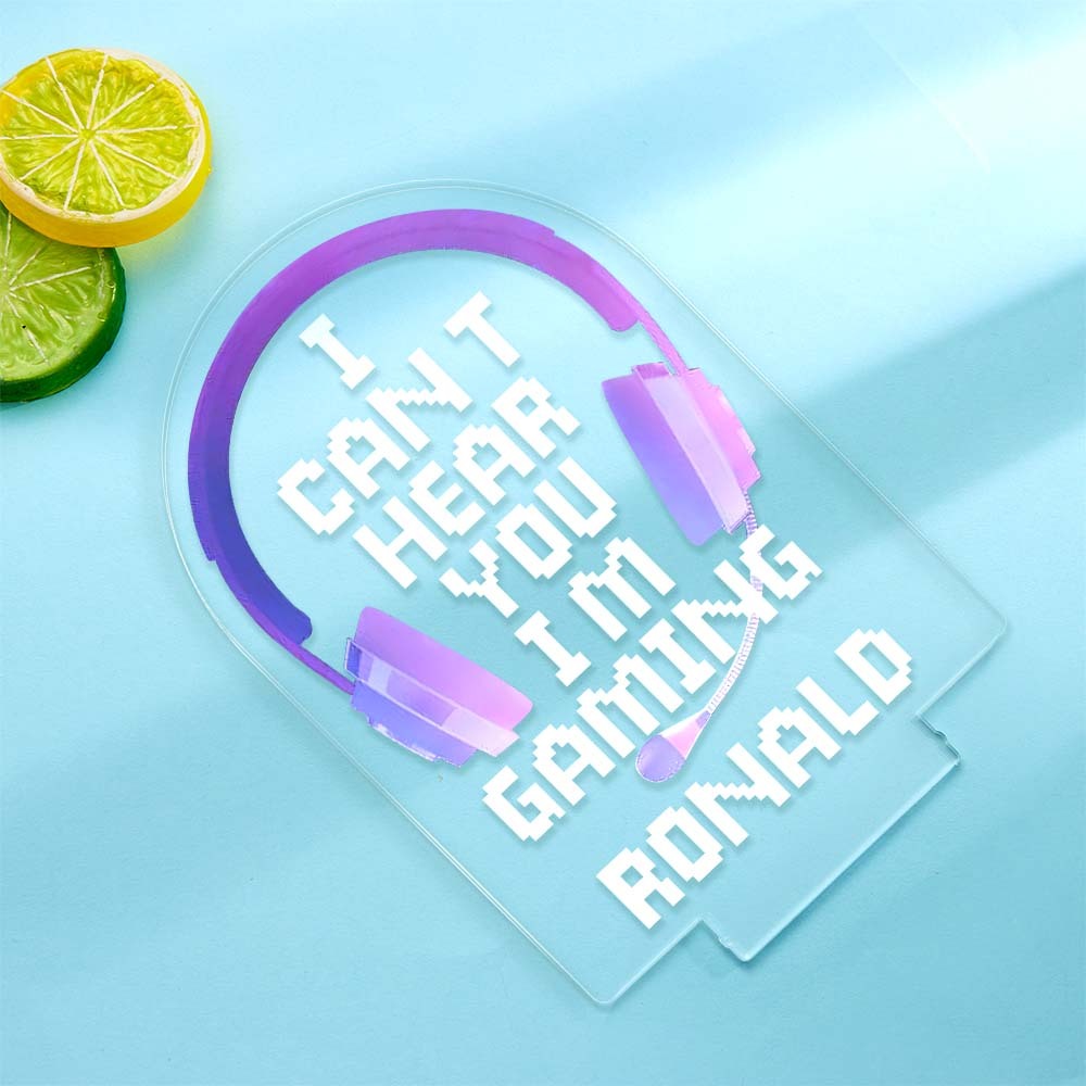 Luz De Noche De Cambio De Color Led Rosa Personalizada Para Juegos Para Niño I'm Gaming - milamparaluna