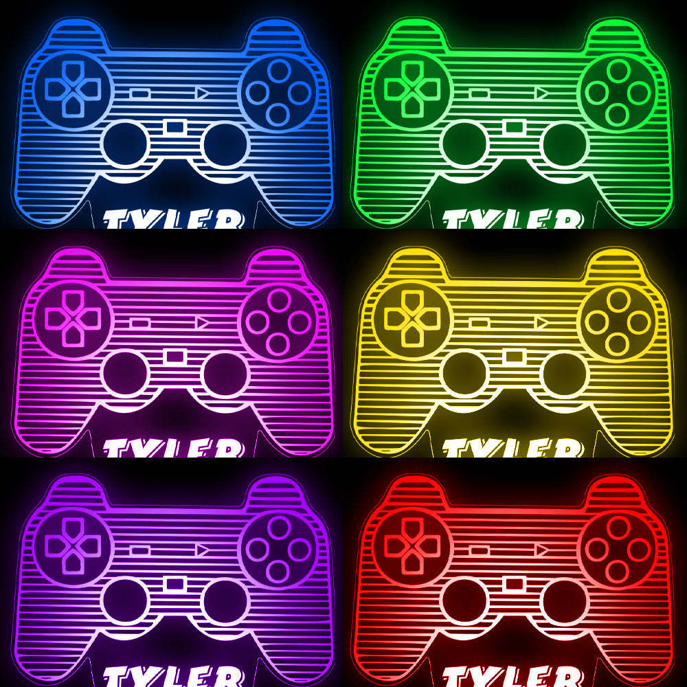 Gamepad Personalizado, Luz Nocturna, Decoración De Dormitorio Para Niños, Lámpara De Noche Para Habitación De Niños, Dormitorios Para Niños - milamparaluna