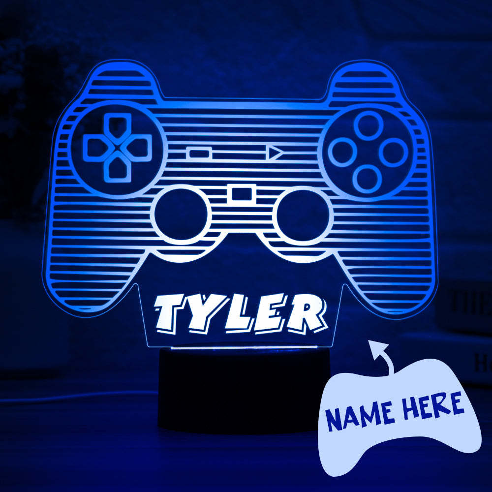 Gamepad Personalizado, Luz Nocturna, Decoración De Dormitorio Para Niños, Lámpara De Noche Para Habitación De Niños, Dormitorios Para Niños - milamparaluna