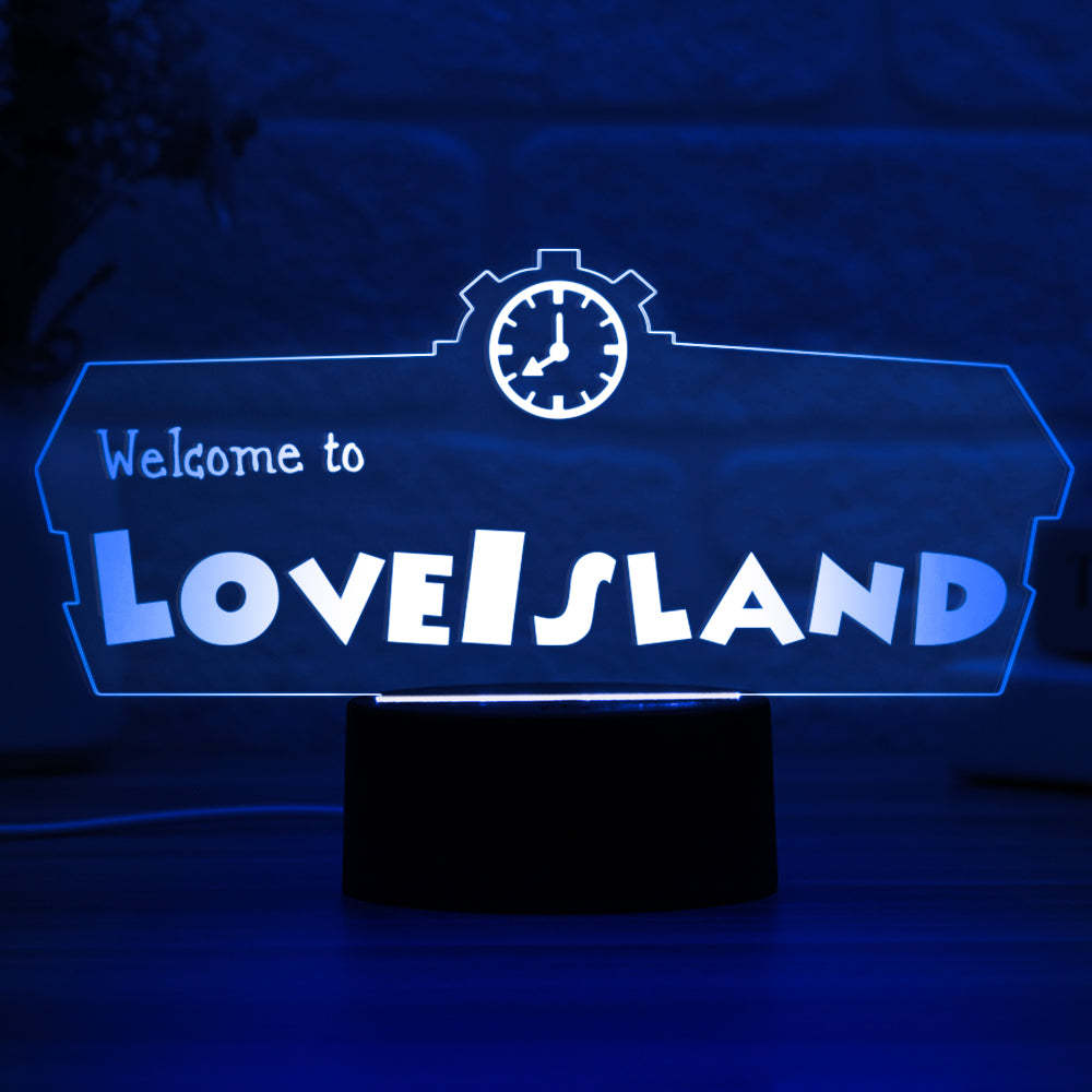 Custom Animal Crossing Island Sign Name Lámpara Led Night Light Leaf Bells Turnips Nook Nintendo Kingdom Hearts Disney Mario Final Fantasy - milamparaluna