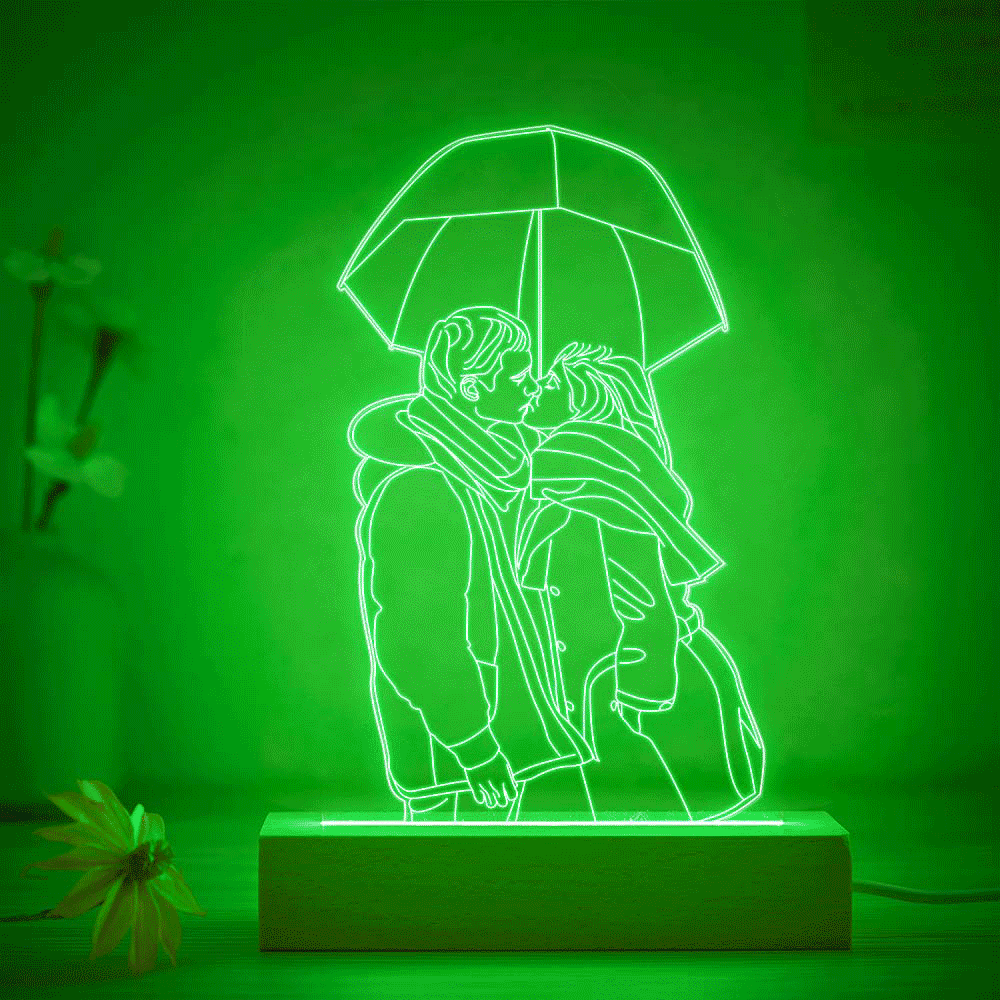 Luz De Noche Con Foto 3d Personalizada Lámpara Personalizada 7 Colores Luz De Noche Acrílica Regalos De Aniversario - milamparaluna