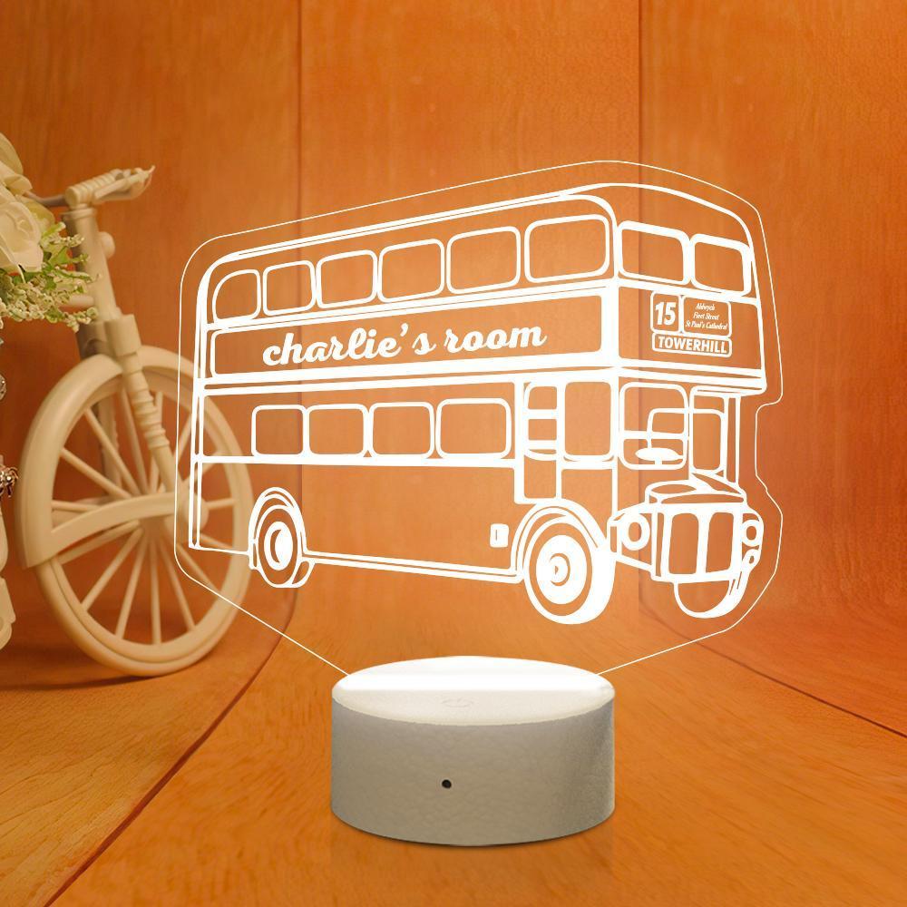 Personalizado London Bus Night Light Routemaster Night Lamp Childrens Prints - milamparaluna