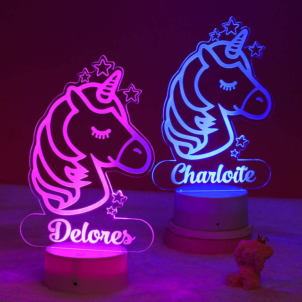 Ideas De Regalos Para Bebés, Luz Nocturna De Unicornio Personalizada Y Edredón Para Bebés, Juego De Regalo De Frazada, Regalos Para Recién Nacidos - milamparaluna