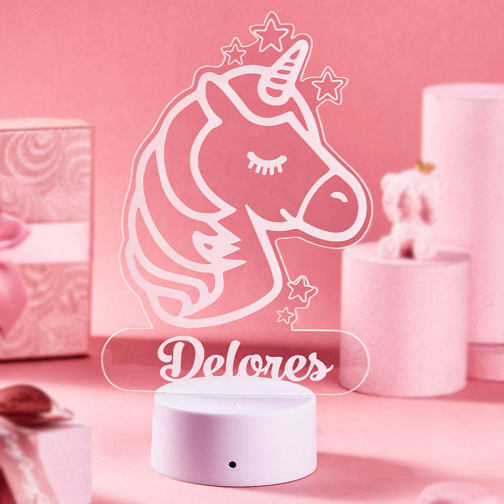 Ideas De Regalos Para Bebés, Luz Nocturna De Unicornio Personalizada Y Edredón Para Bebés, Juego De Regalo De Frazada, Regalos Para Recién Nacidos - milamparaluna