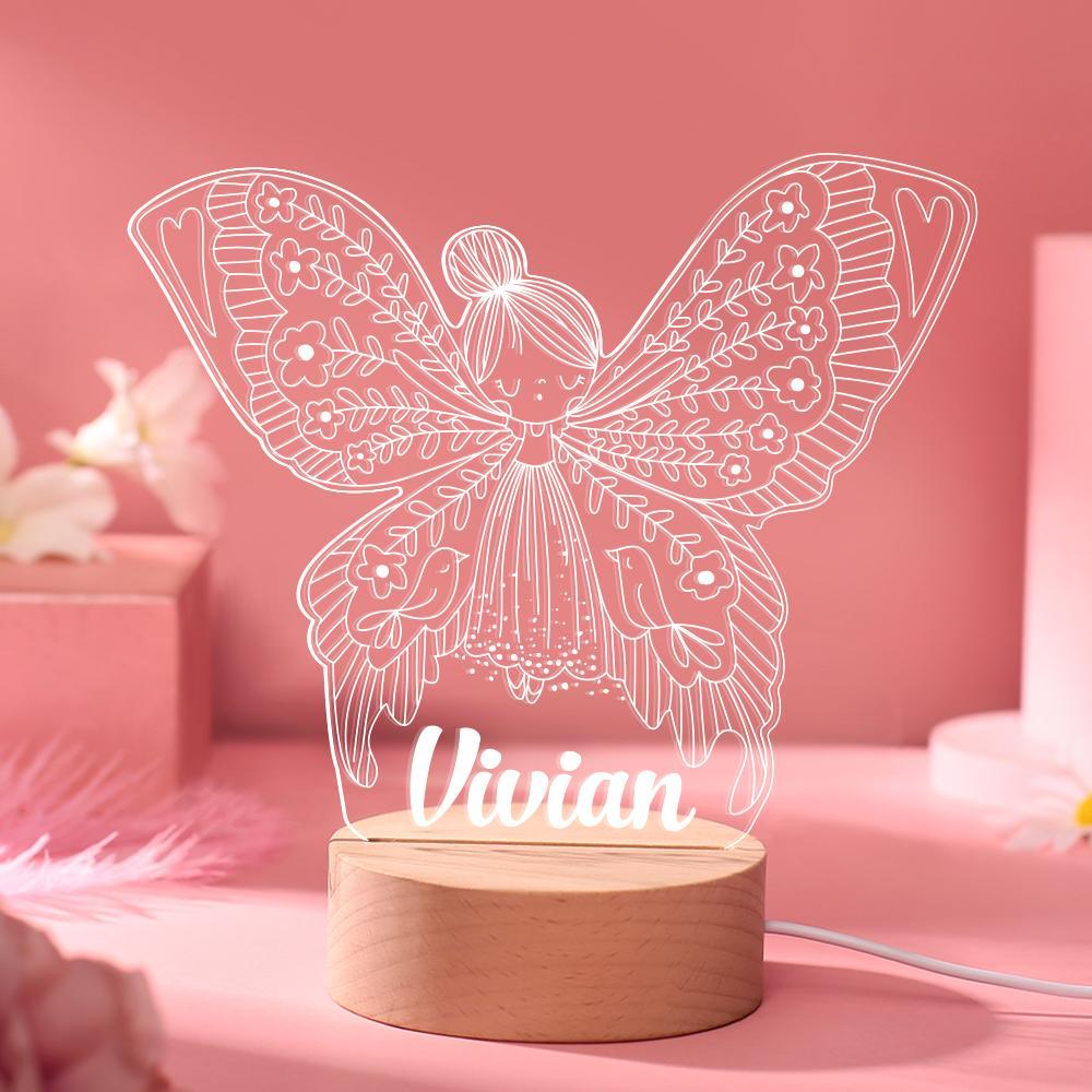 Lámpara De Luz Nocturna Personalizada Para Guardería, Decoración De Guardería Para Niña, Regalo De Primer Cumpleaños De Mamá Y Papá, Luces Nocturnas, Lámpara De Mesa Para Niños - milamparaluna