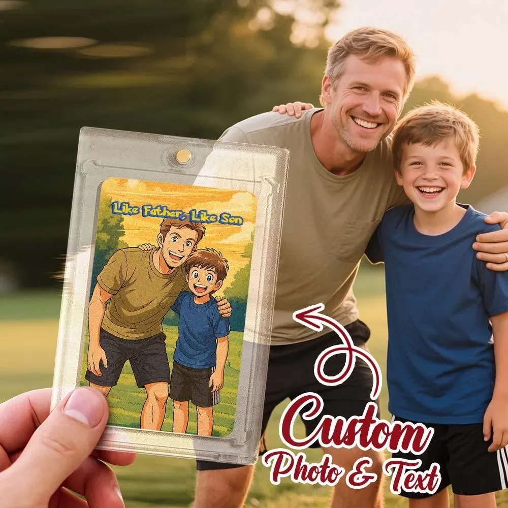 Tarjeta Personalizada Estilo Arcilla Para El Día Del Padre Con Texto Personalizado Y Foto, Regalo Para Papá. - mymoonlampes