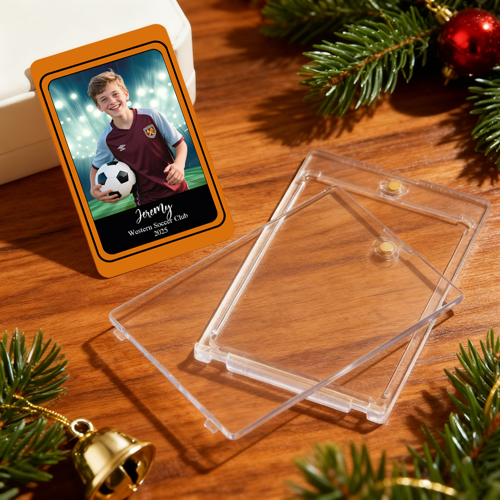 Tarjeta de juego con temática deportiva personalizada, tarjeta fotográfica personalizada con opciones de fondo colorido, regalo para atletas y fanáticos de los deportes - mymoonlampes