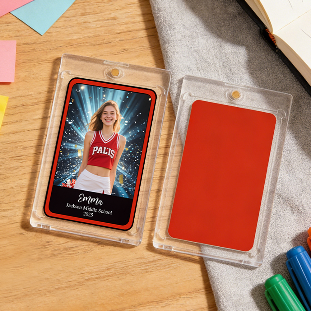 Tarjeta de juego con temática deportiva personalizada, tarjeta fotográfica personalizada con opciones de fondo colorido, regalo para atletas y fanáticos de los deportes - mymoonlampes