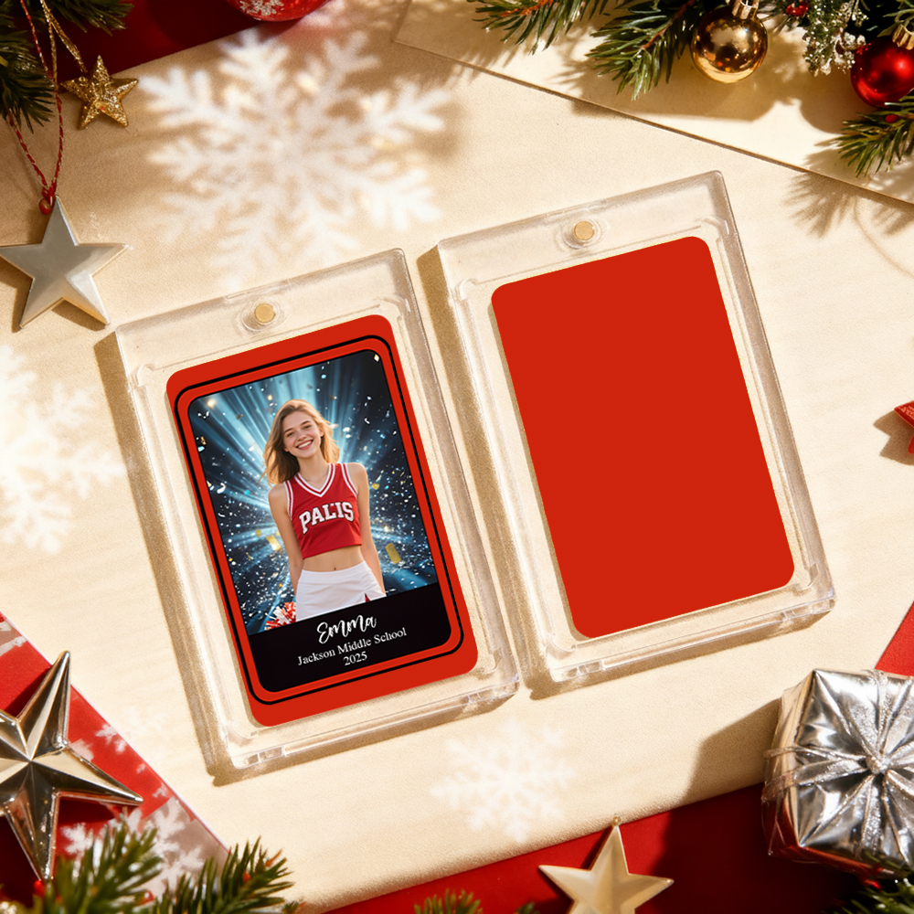 Tarjeta de juego con temática deportiva personalizada, tarjeta fotográfica personalizada con opciones de fondo colorido, regalo para atletas y fanáticos de los deportes - mymoonlampes