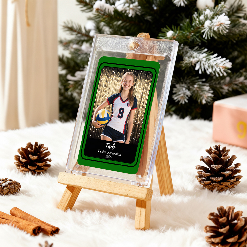 Tarjeta de juego con temática deportiva personalizada, tarjeta fotográfica personalizada con opciones de fondo colorido, regalo para atletas y fanáticos de los deportes - mymoonlampes