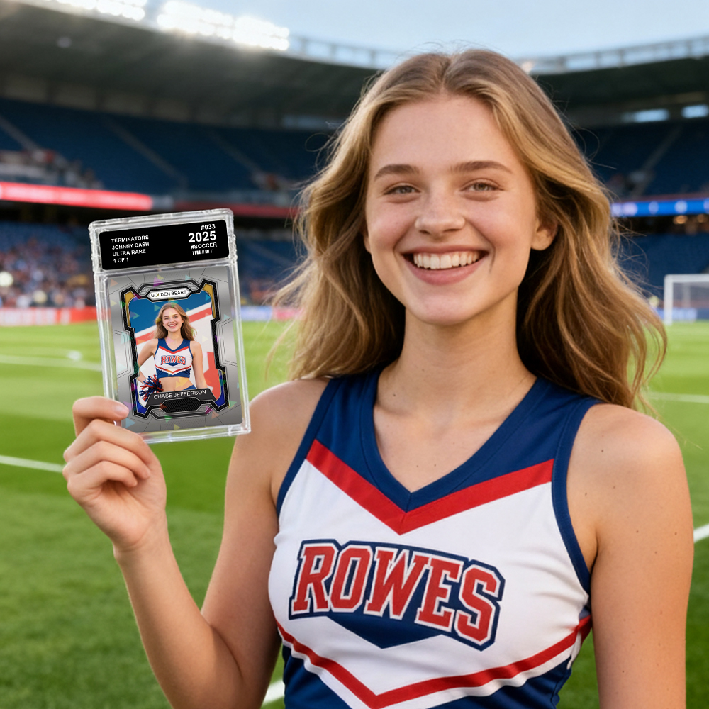Tarjeta deportiva personalizada para niños Tarjeta de retrato personalizada con nombre del equipo Gran idea de regalo para atletas Regalo de Navidad - mymoonlampes