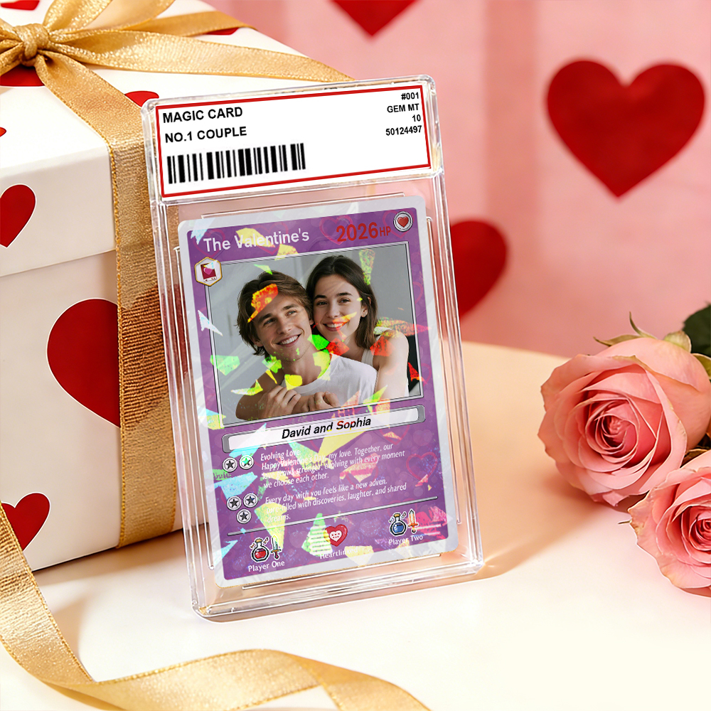 Tarjeta De Pareja Poderosa Personalizada Para San Valentín, Tarjeta De Aniversario Personalizada Con Foto De Pareja Estilo Anime, El Mejor Regalo De San Valentín Para Tu Pareja. - mymoonlampes