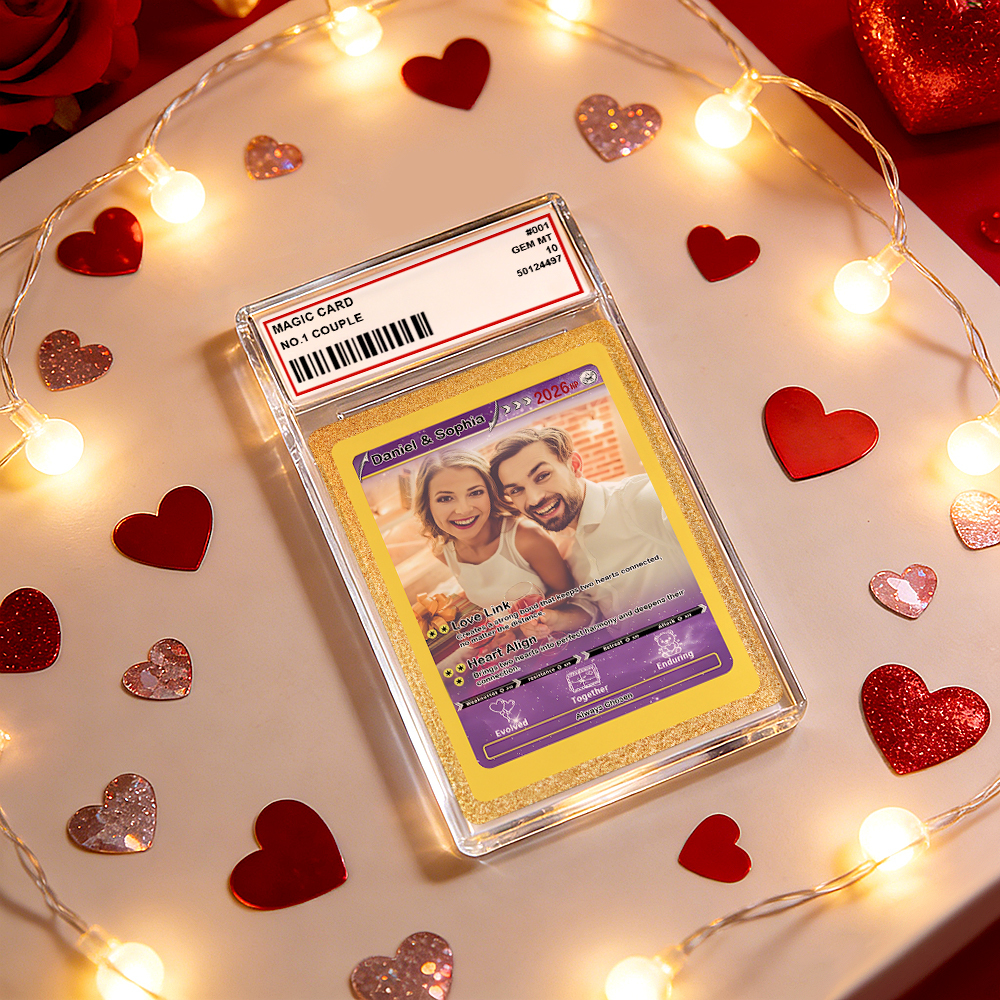 Tarjeta De Pareja Poderosa Personalizada Para San Valentín, Tarjeta De Aniversario Personalizada Con Foto De Pareja Estilo Anime, El Mejor Regalo De San Valentín Para Tu Pareja. - mymoonlampes