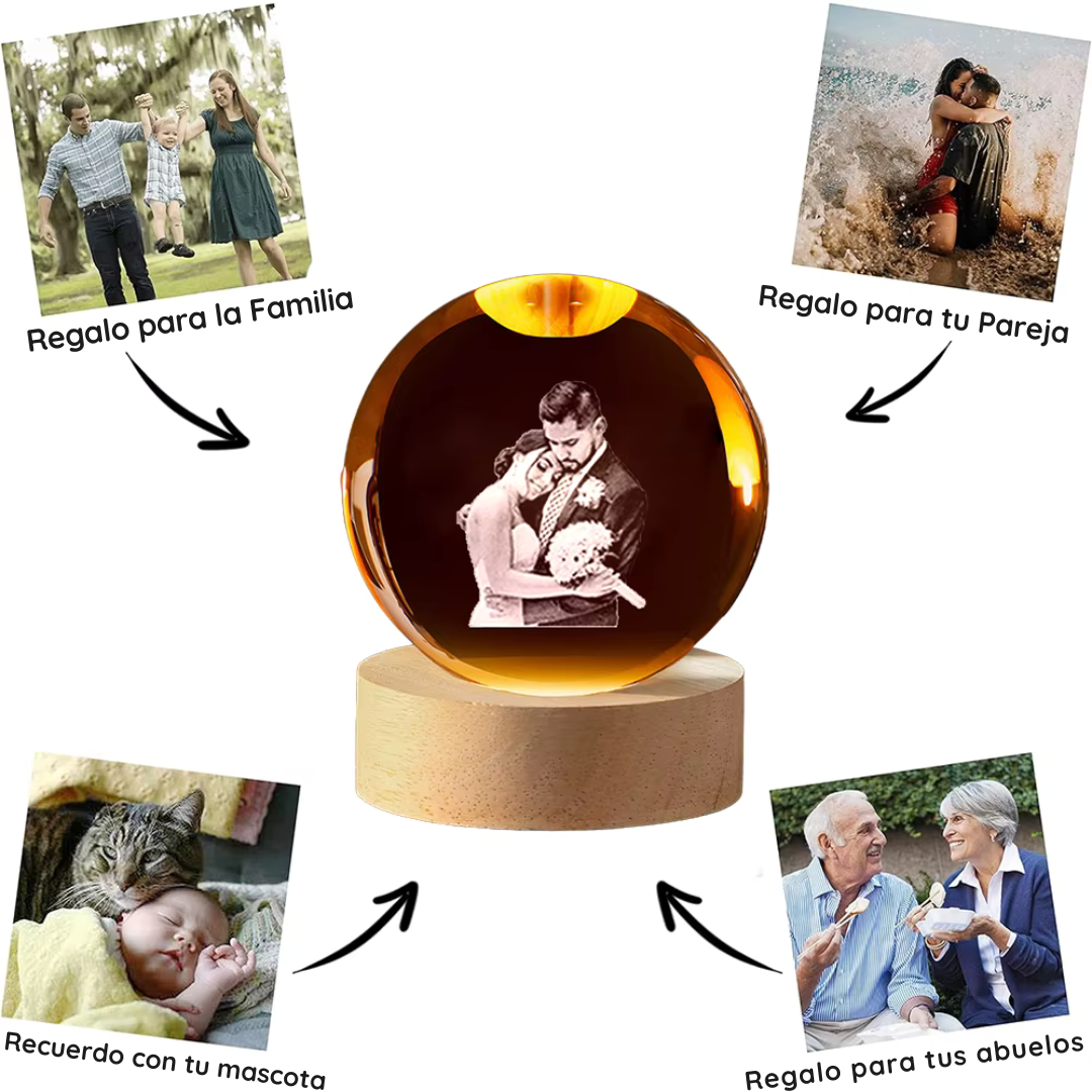 Bola De Cristal Con Foto Personalizada, Regalo De Aniversario Regalos para el Día de la Madre