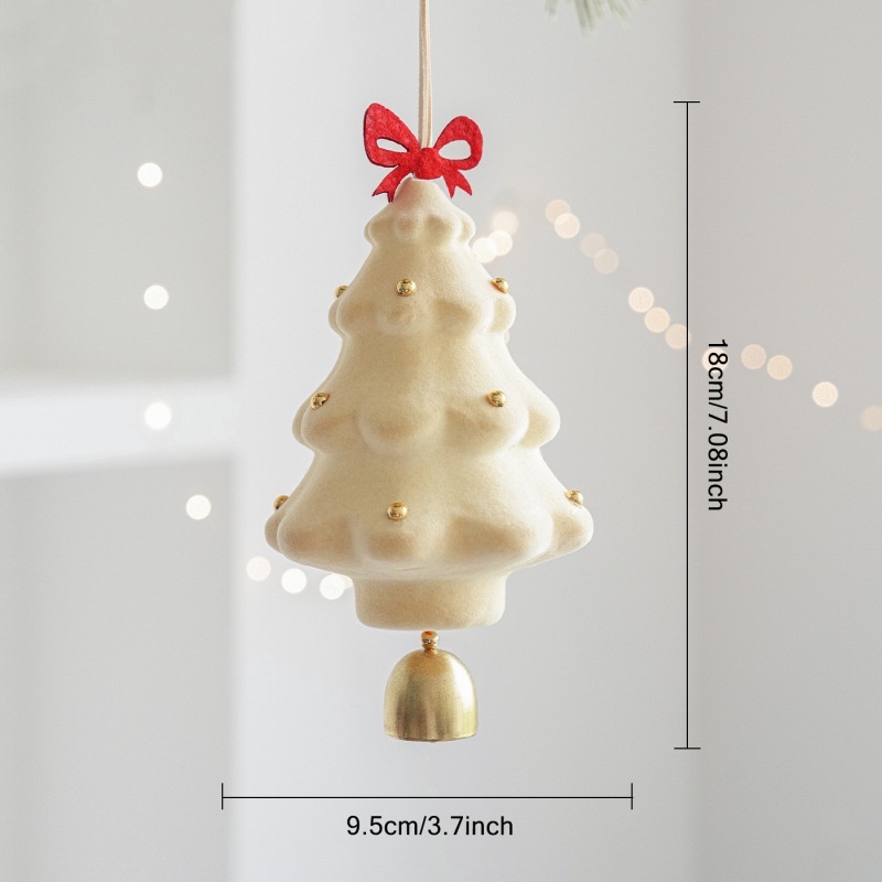 Adorno Navideño De Campana Con Efecto Nevado Para árbol De Navidad: Decoración Festiva Para Colgar, Ideal Para Regalar, Decorar El Hogar Y El árbol. - mymoonlampes