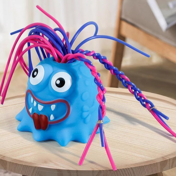 Juguetes Antiestrés Que Pueden Tirar Del Pelo Y Gritar, Pequeños Monstruos Rosados, Creativos Y Novedosos, Divertidos Juguetes Antiestrés. - mymoonlampes