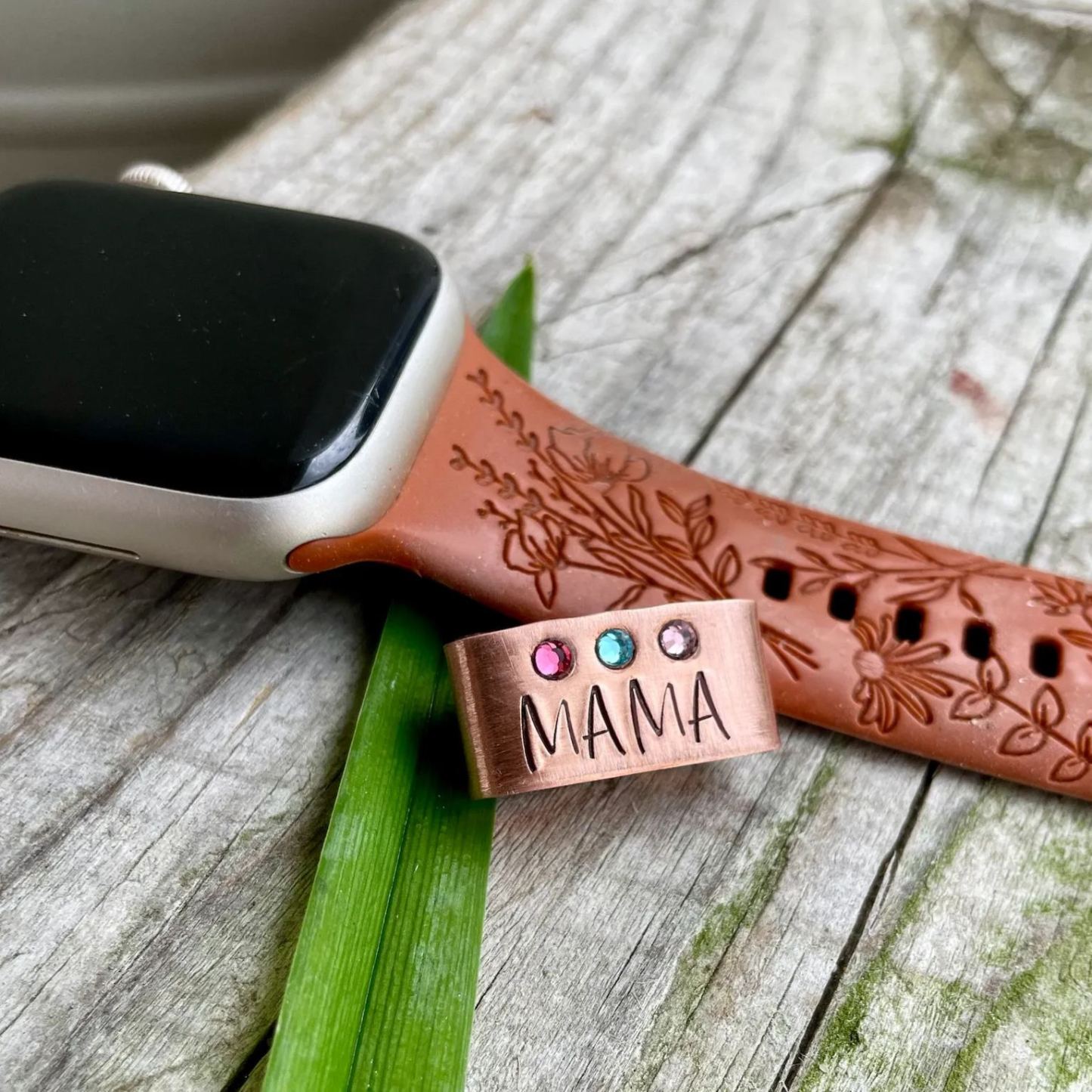 Charm De Reloj Personalizado, Regalo Para El Día De La Madre, Pulsera De Reloj Con Piedras De Nacimiento, Charm Personalizado Para Reloj, Regalo Para La Abuela - mymoonlampes