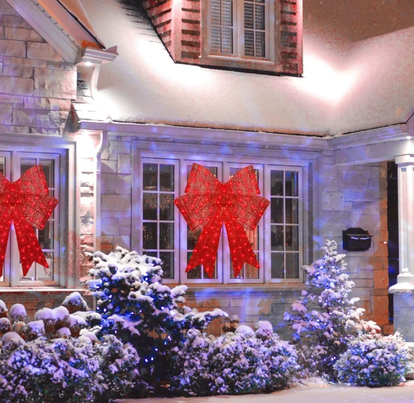 Lazo Navideño, Luz Led Grande Para Decoración Navideña Al Aire Libre - mymoonlampes