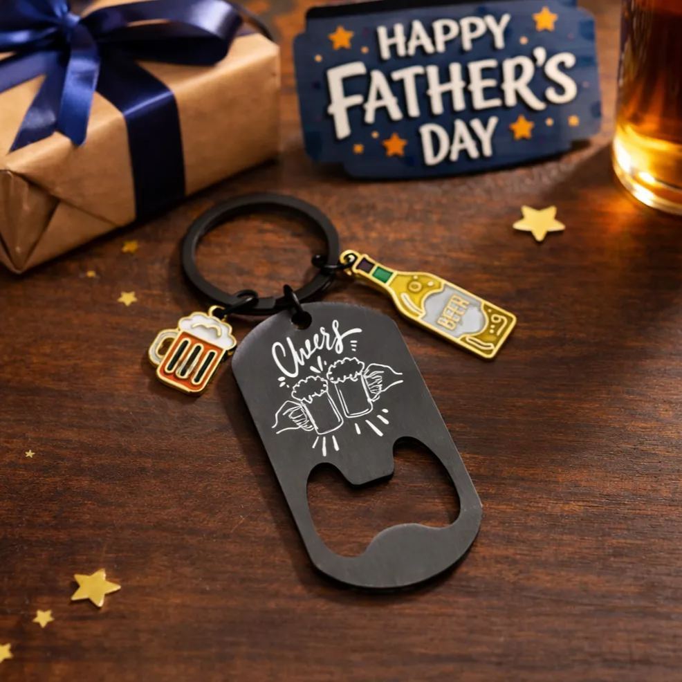 Llavero Abridor De Botellas De Metal Grabado Personalizado, Regalo Personalizado Para Papá Para El Día Del Padre, Mini Abridor De Cerveza - mymoonlampes