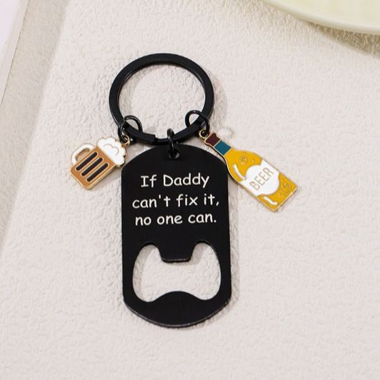 Llavero Abridor De Botellas De Metal Grabado Personalizado, Regalo Personalizado Para Papá Para El Día Del Padre, Mini Abridor De Cerveza - mymoonlampes