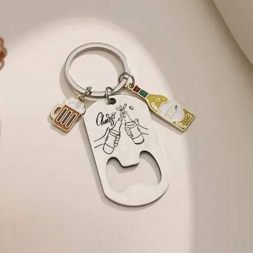 Llavero Abridor De Botellas De Metal Grabado Personalizado, Regalo Personalizado Para Papá Para El Día Del Padre, Mini Abridor De Cerveza - mymoonlampes