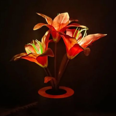 Lámpara De Mesa Led Con Forma De Lirio Artificial, Recargable Por Usb, Luz Nocturna Con Brillo Ajustable, Lámpara Decorativa Con Forma De Maceta De Lirio Para La Decoración Del Escritorio Del Dormitorio. - mymoonlampes