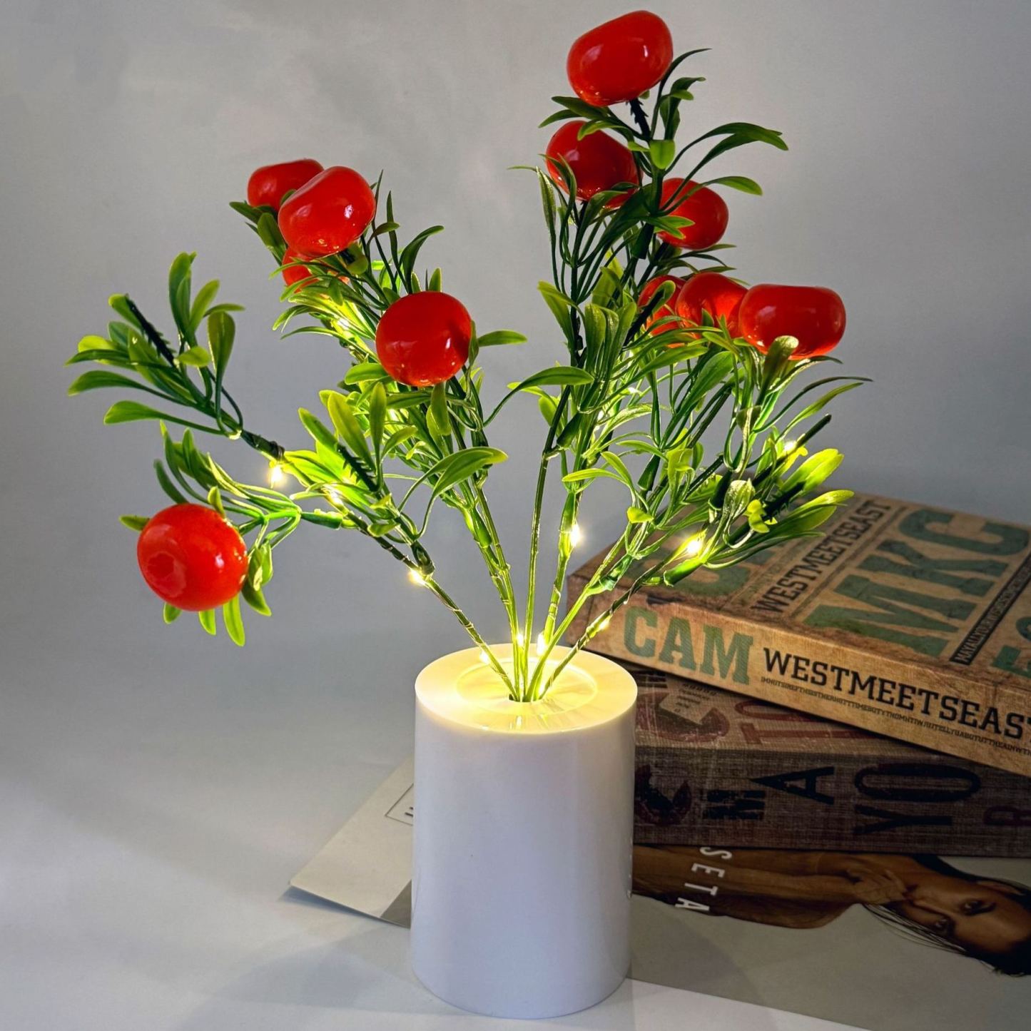 Lámpara De Noche Decorativa Con Forma De Flor Artificial, Lámpara De Mesa Con Forma De Planta Para Dormitorio, Lámpara De Mesa Ambiental Romántica, Regalo. - mymoonlampes