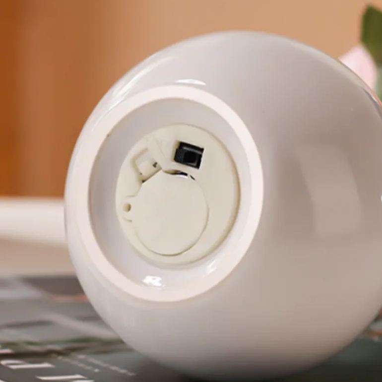 Lámpara De Mesa Con Forma De Rosa Artificial De Pu Con Luz Ambiental Y Maceta De Cerámica, Luz Nocturna Decorativa Romántica Para El Escritorio Del Dormitorio. - mymoonlampes