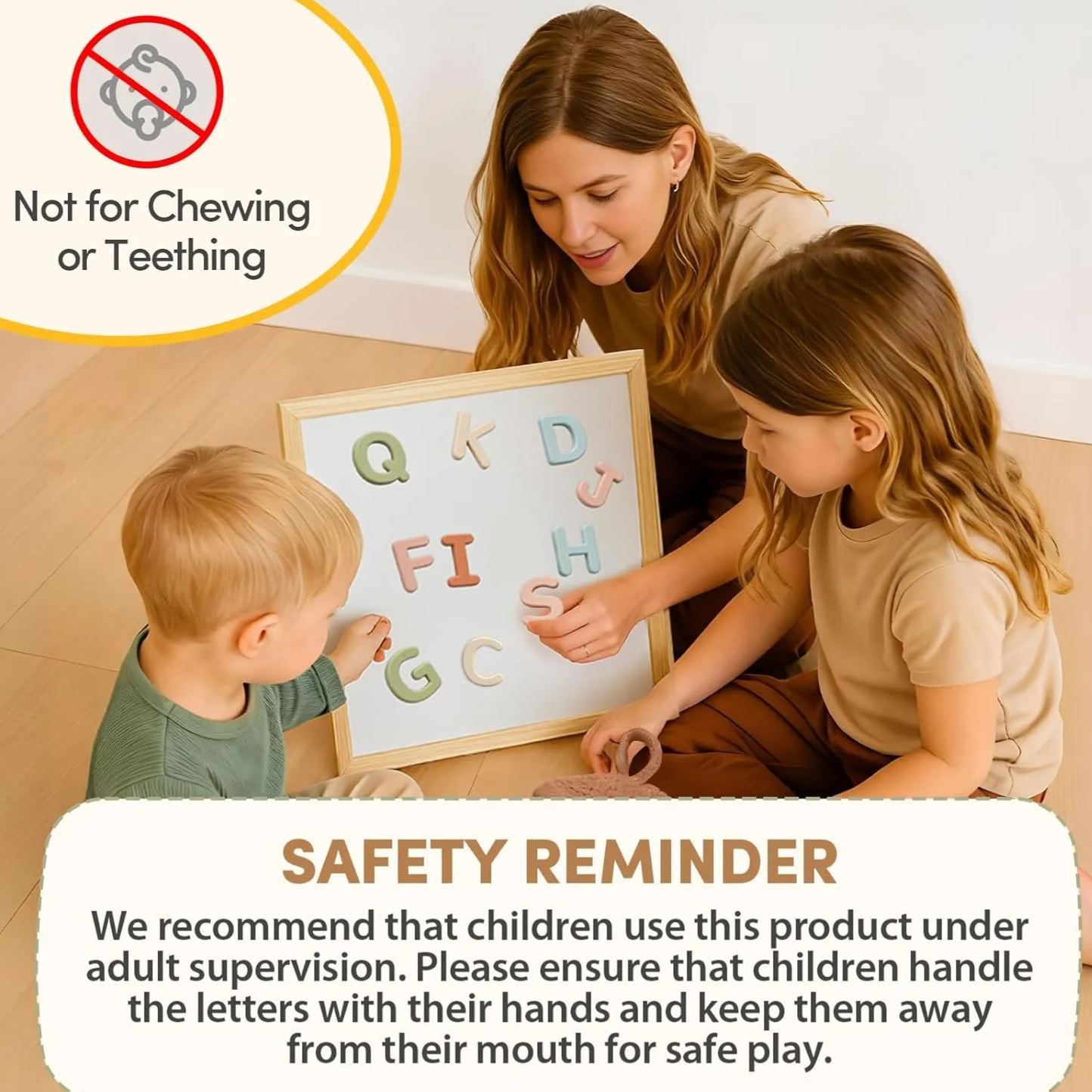 Letras Magnéticas De Silicona Con El Alfabeto, 26 Imanes De Nevera Con Letras Mayúsculas Abc Para Niños De 3 Años En Adelante, Juego De Juguetes Educativos Para El Refrigerador, Regalos De Cumpleaños Para Niños Y Niñas (colores Suaves). - mymoonlampes