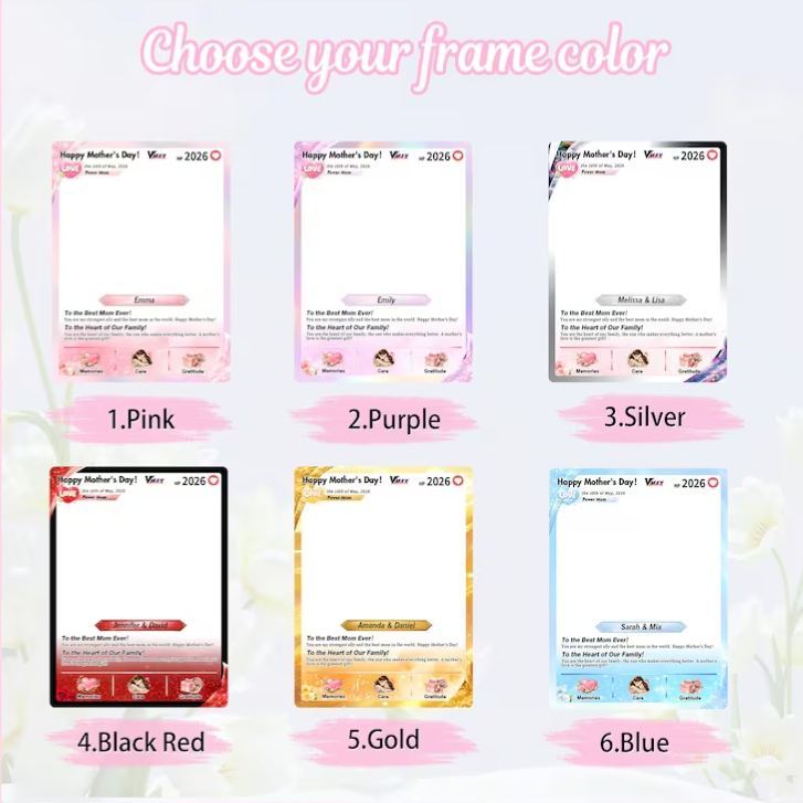 Tarjeta Poke Personalizada 'la Mejor Mamá Del Mundo' - Regalo Para Mamá - Tarjeta De Aniversario - Regalo Del Día De La Madre - Tarjeta Poke Personalizada Para Mamá Con Foto - mymoonlampes